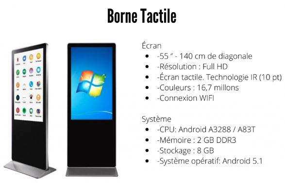 Borne tactile