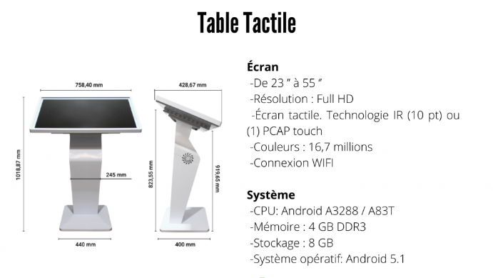 Table tactile