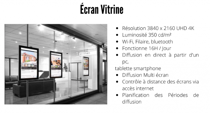 Écran vitrine