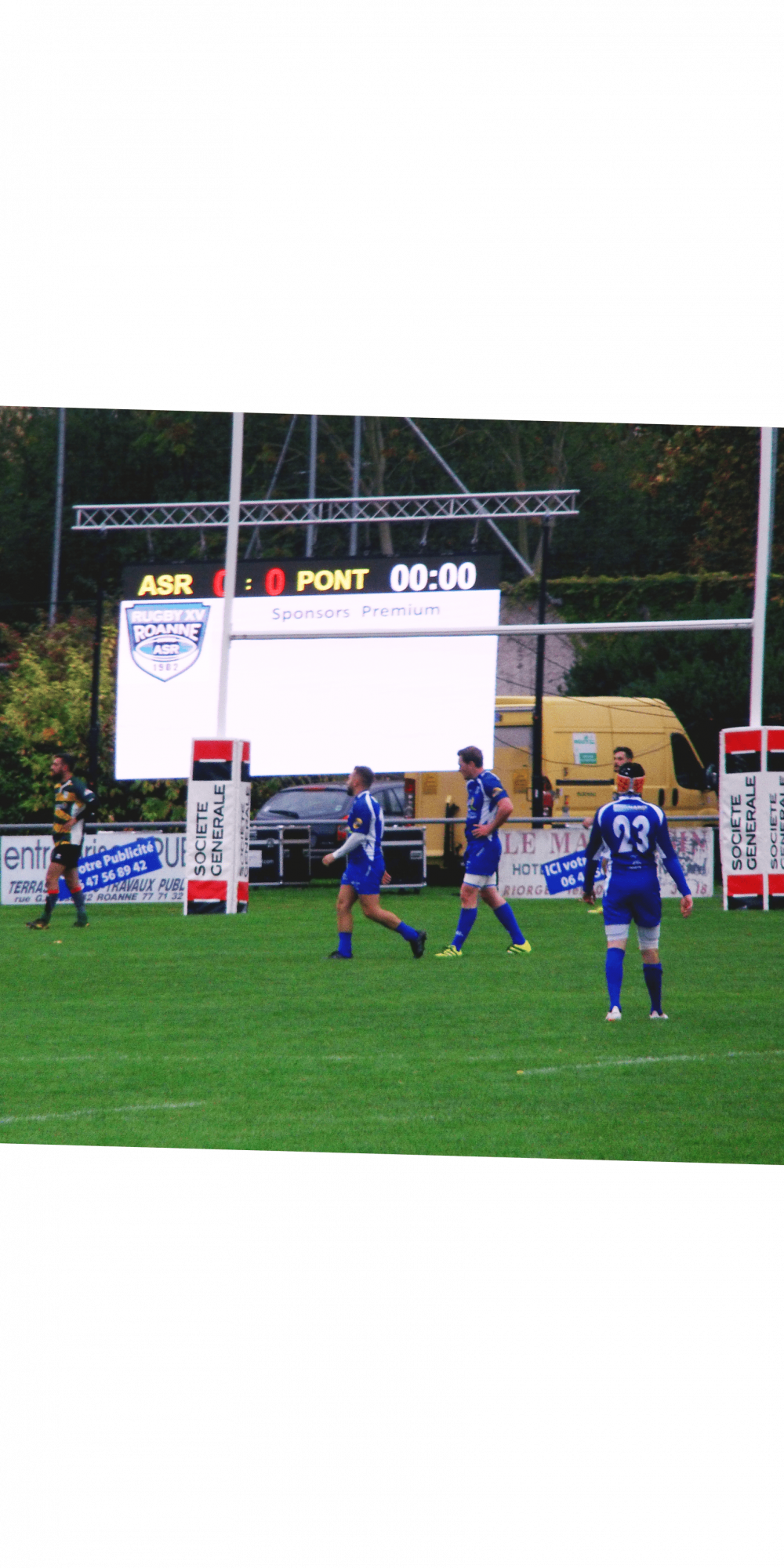 Ecran d'affichage rugby roannais